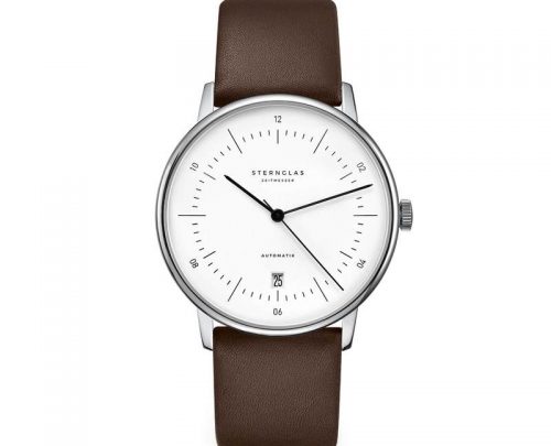 S02-NA01-PR04_Naos_Automatik_weiss_silber_premium_dunkelbraun_frontal_800x